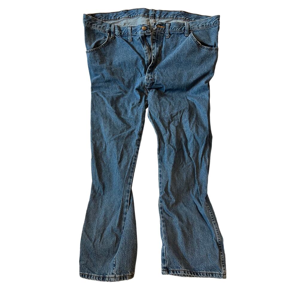 Rustler Straight Leg Blue Jeans Mens 44x30